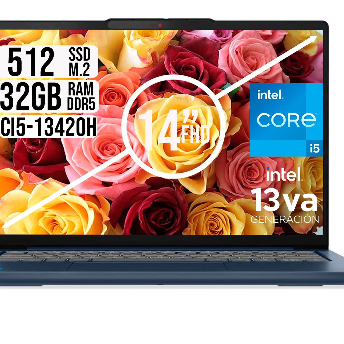 LENOVO - PORTATIL Lenovo IdeaPad Slim 5 intel Core I5-13420H 32GB RAM 512GB SSD WUXGA 14"