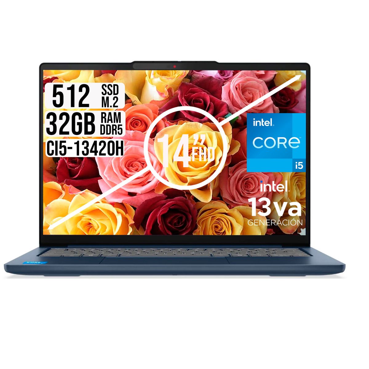 LENOVO - PORTATIL Lenovo IdeaPad Slim 5 intel Core I5-13420H 32GB RAM 512GB SSD WUXGA 14"