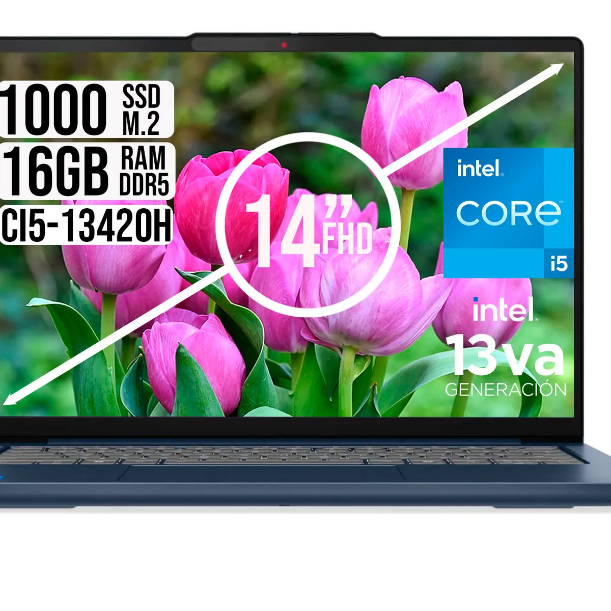 LENOVO - PORTATIL Lenovo IdeaPad Slim 5 intel Core I5-13420H 16GB RAM 1TB SSD WUXGA 14"