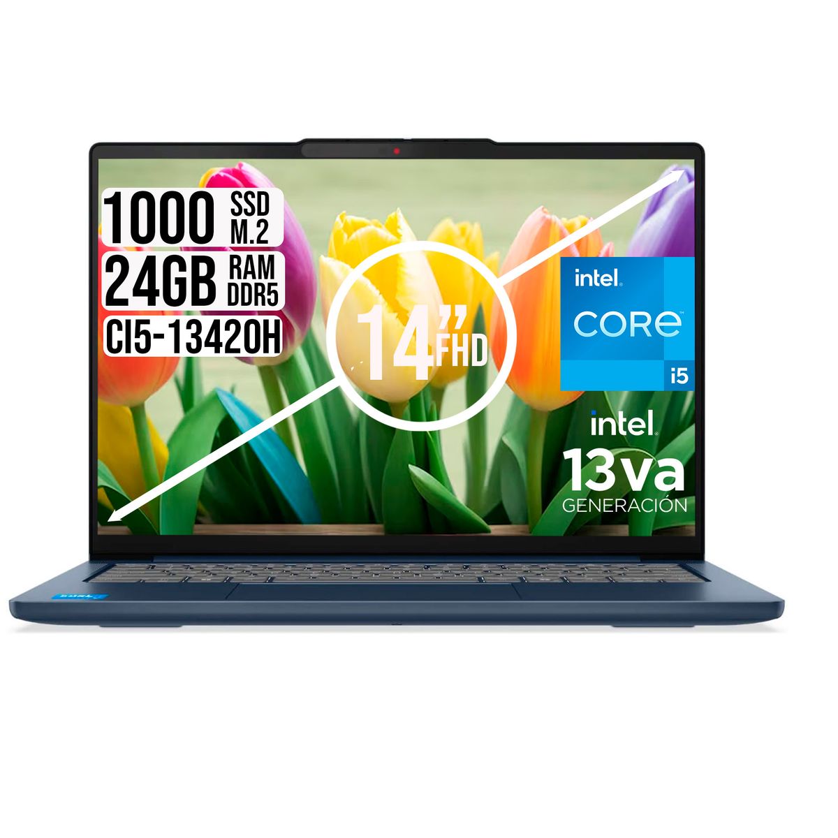 LENOVO - PORTATIL Lenovo IdeaPad Slim 5 intel Core I5-13420H 24GB RAM 1TB SSD WUXGA 14"