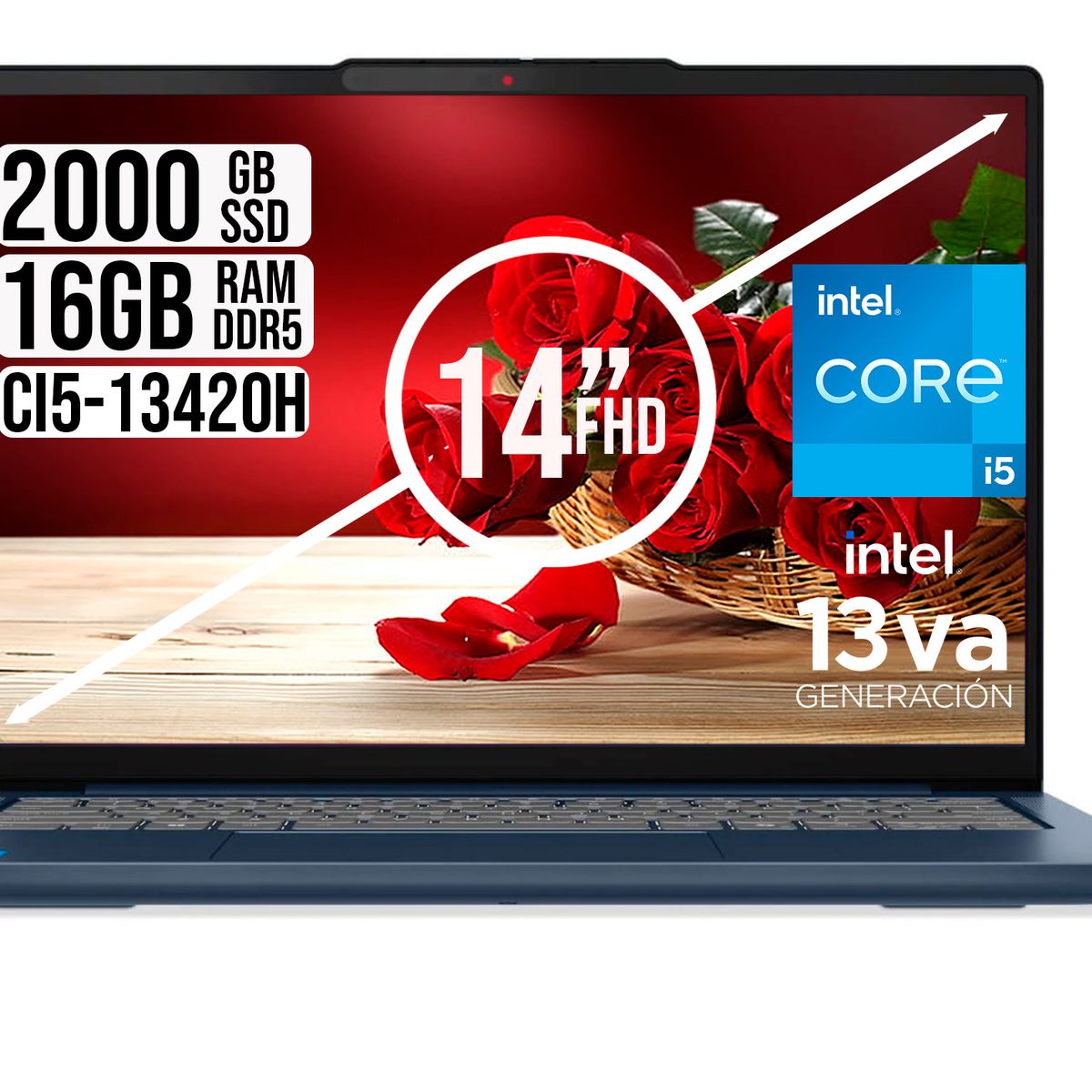 LENOVO - PORTATIL Lenovo IdeaPad Slim 5 intel Core I5-13420H 16GB RAM 2TB SSD WUXGA 14"