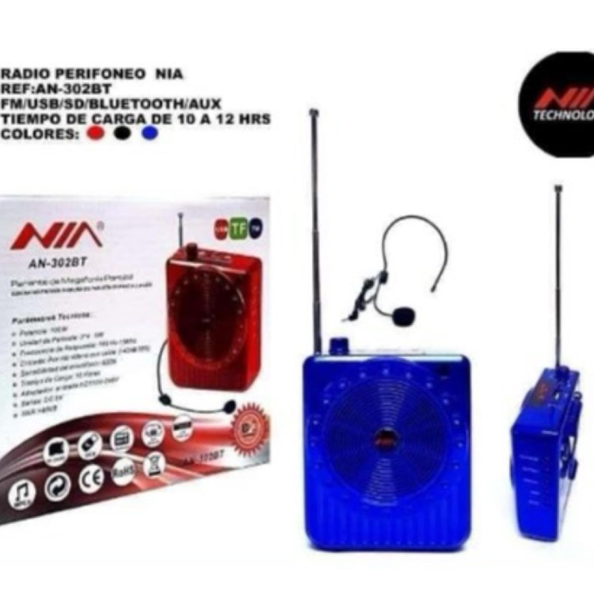 NIA - Radio perifoneo - Nia - AN302bt
