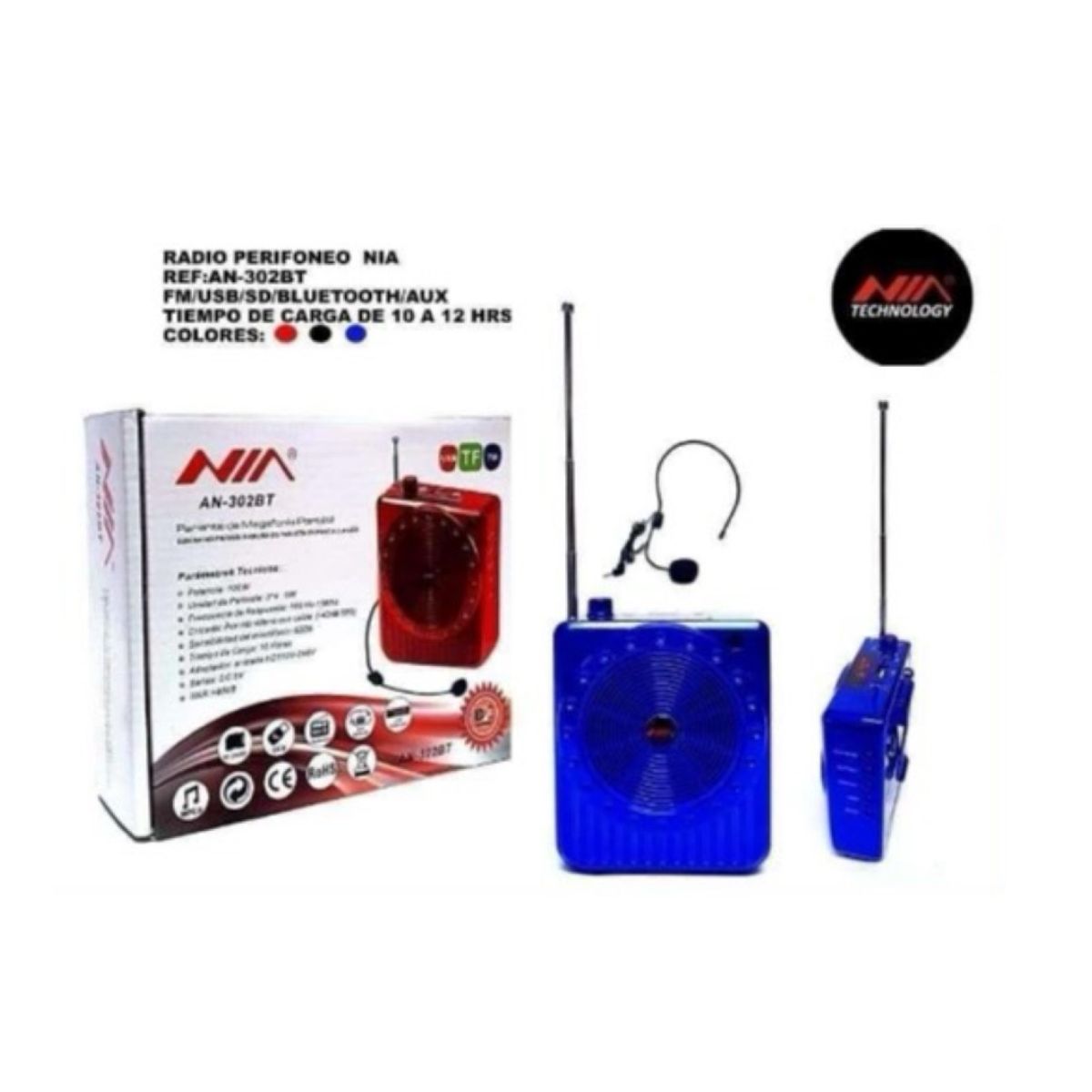 NIA - Radio perifoneo - Nia - AN302bt