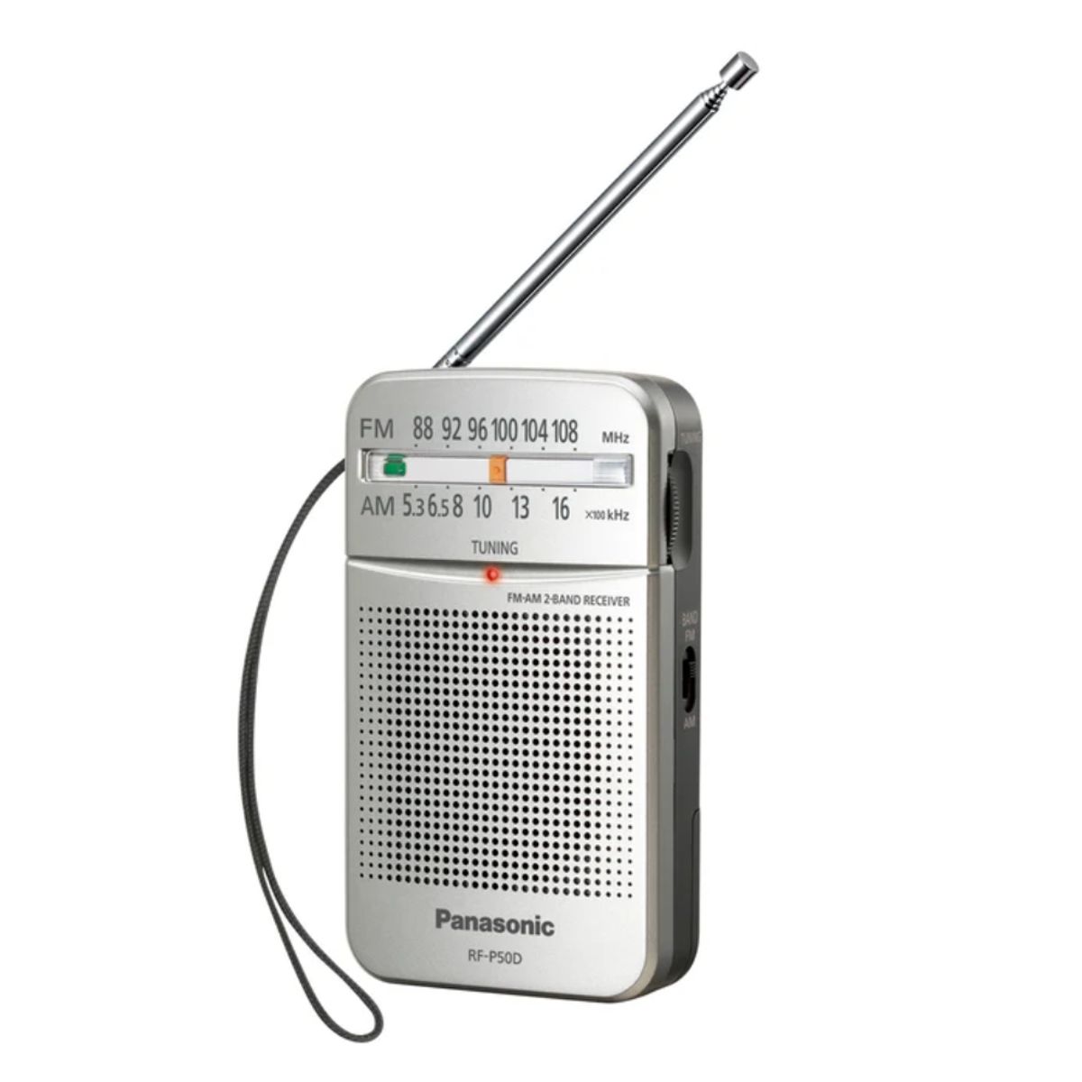 PANASONIC - Radio Portátil de Bolsillo Panasonic RF-P50D AMFM Sintonizador Digital AFC Indicador LED Altavoz