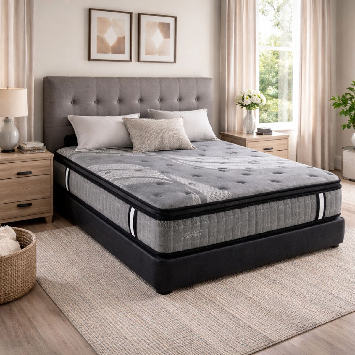 GENERICO - COLCHON DOBLE PILLOW 140x190 PREMIUM  CONFORT HOTELERO  ALTA RESISTENCIA  EMPACADO AL VACÍO