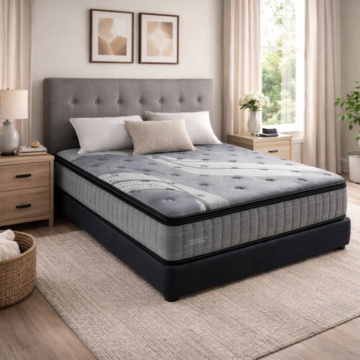 GENERICO - COLCHON PILLOW SIMPLE 140x190 PREMIUM  CONFORT FIRME  EMPACADO AL VACÍO