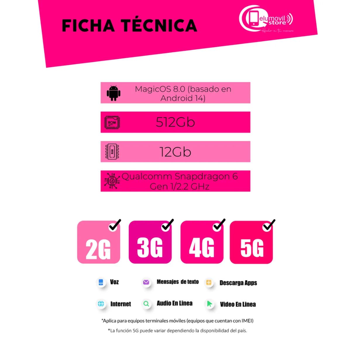 HONOR - Celular Honor Magic 7 Lite 5G 8Gb Ram 512Gb Negro + Smartwatch Mobula H8 Ultra