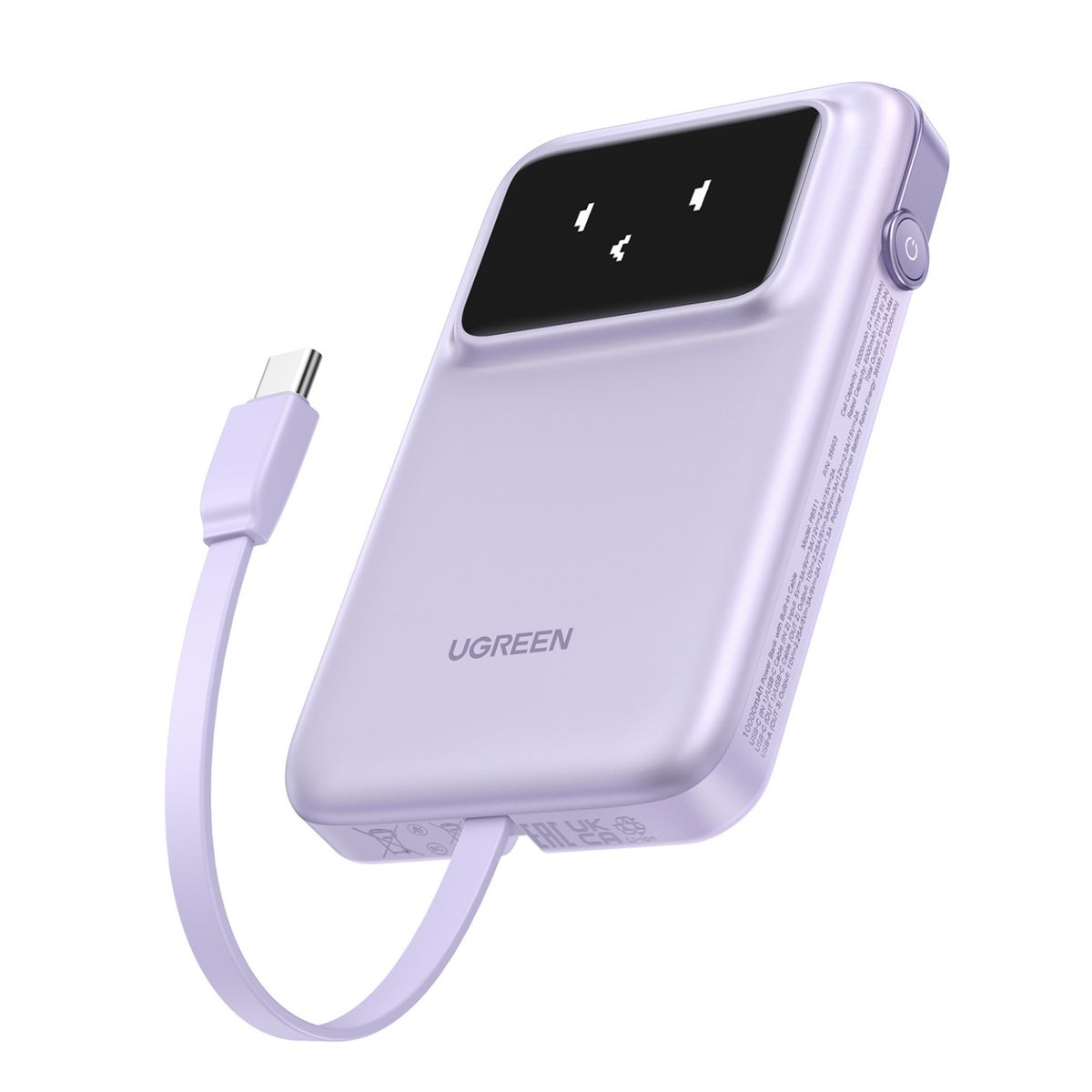 UGREEN - Power Bank, Batería Portátil de Carga Fácil +10000mAh 30W  Practico con Diseño Color Purpura