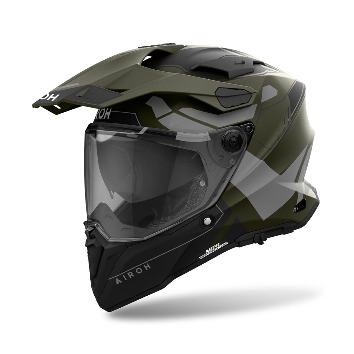 AIROH - Casco Dual Airoh Commander 2 Reveal en color verde militar mate