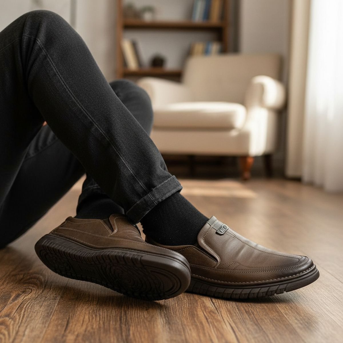 URBOTS - Zapato Hombre Casual Ejecutivo UltraCómodo  Antideslizante Sin Cordones Estilo Diario