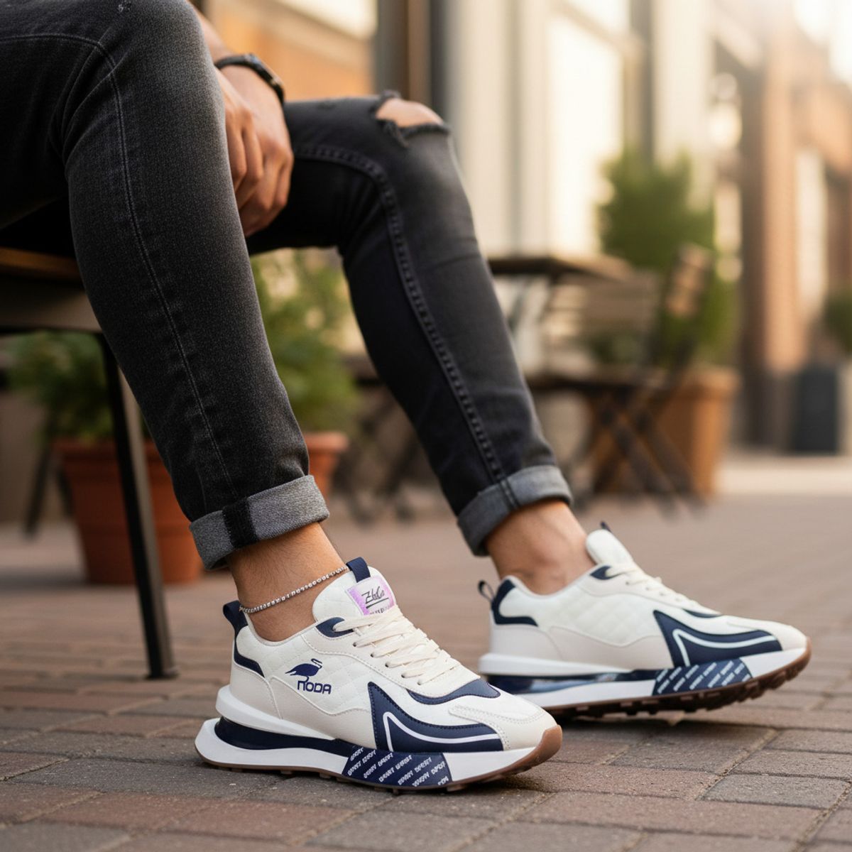 URBOTS - Zapatillas Hombre Estilo Suela Chunky  Modernas Ligeras y con Amortiguación Ergonómica