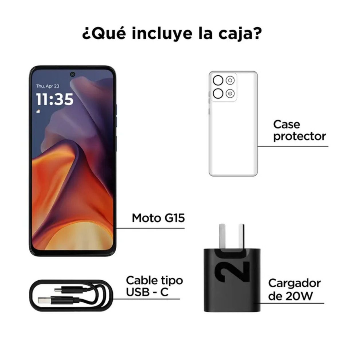 MOTOROLA - Celular MOTOROLA G15 4GB 512GB 4G Azul