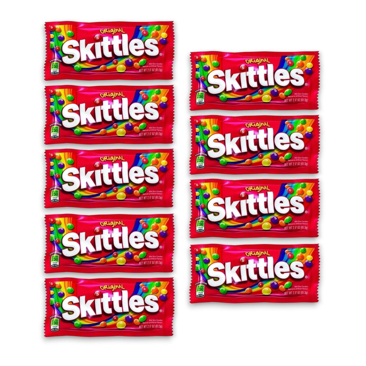SKITTLES - Dulces Masticables Skittles Original X9 Sobres