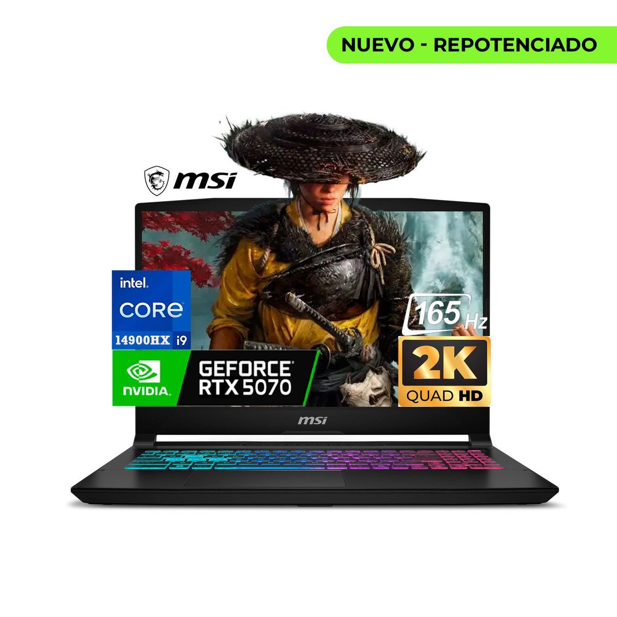 MSI - Computador Portátil gamer MSI Katana 15 HX Intel Core i9-14900HX, 32/1TB 15.6” 165Hz QHD RTX 5070