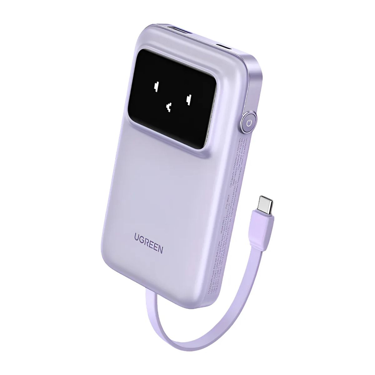 UGREEN - Power Bank, Batería de Carga Fácil +10000mAh/30W  Soporte Practico USB-C con Diseño Color Lila