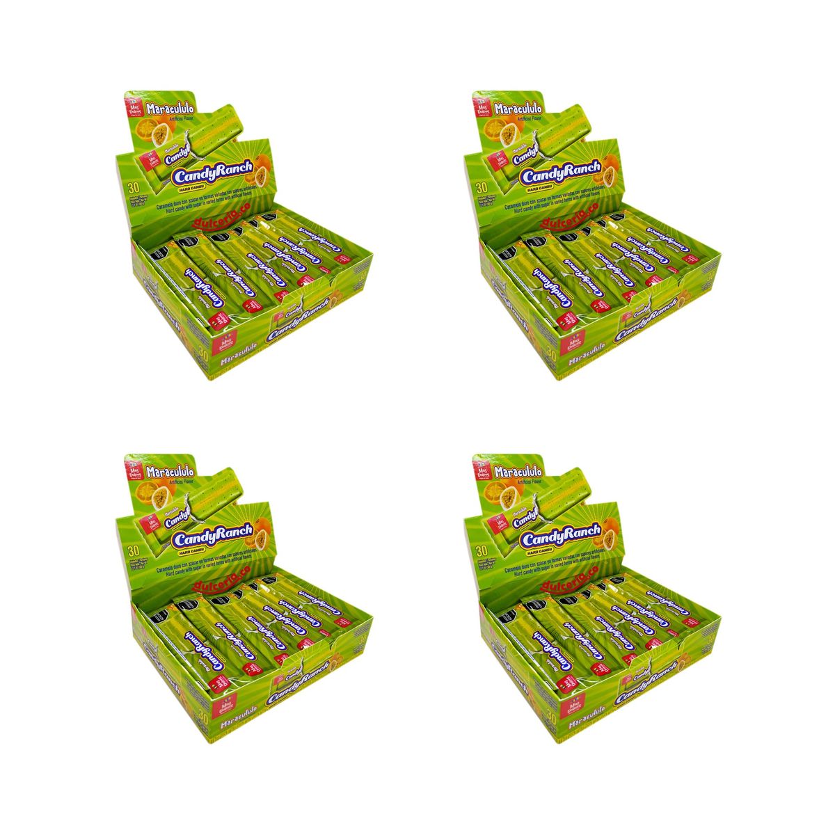 MAS DULCES - Candy Ranch Maracululo X30 Uds Display 4 Pack