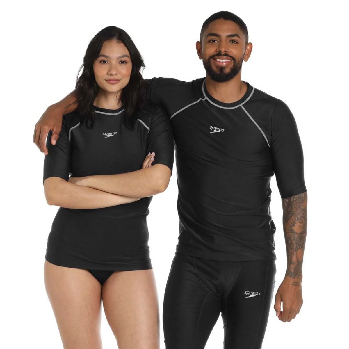 GENERICO - Camiseta Natacion Speedo Manga Corta Hyden Piscina Unisexo