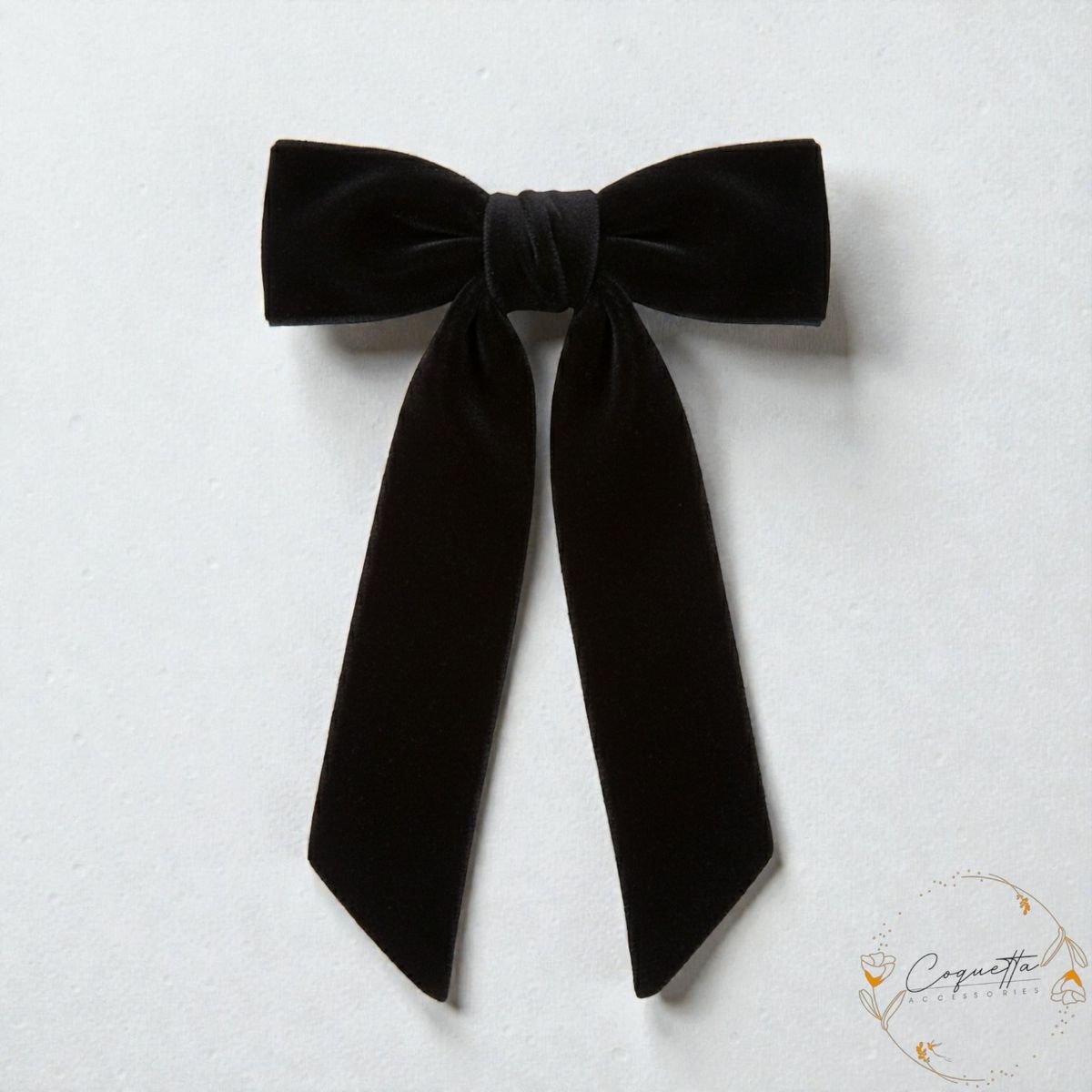 GENERICO - Lazo para Cabello Coquette de Terciopelo Color Negro