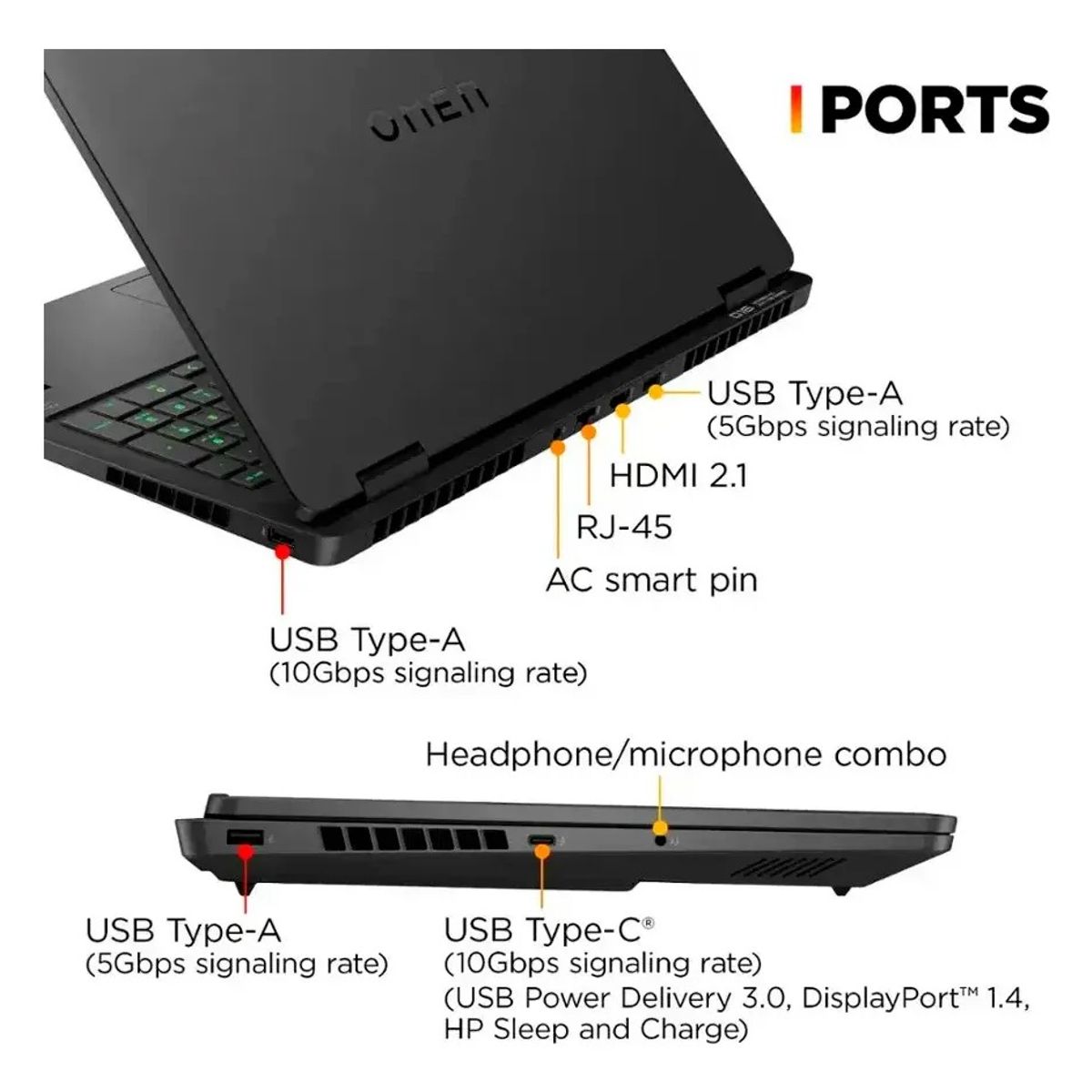 HP - PORTATIL HP OMEN 16 CORE ULTRA 7 255H RTX5060 8GB SSD  1TB RAM 16GB 16" 2K IPS
