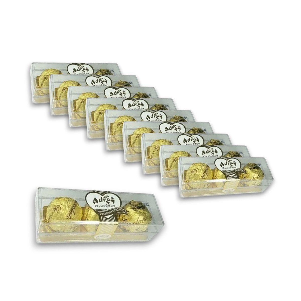 ADRO - Adro Estuche Rectangular X3 Chocolates Golden 9 Pack
