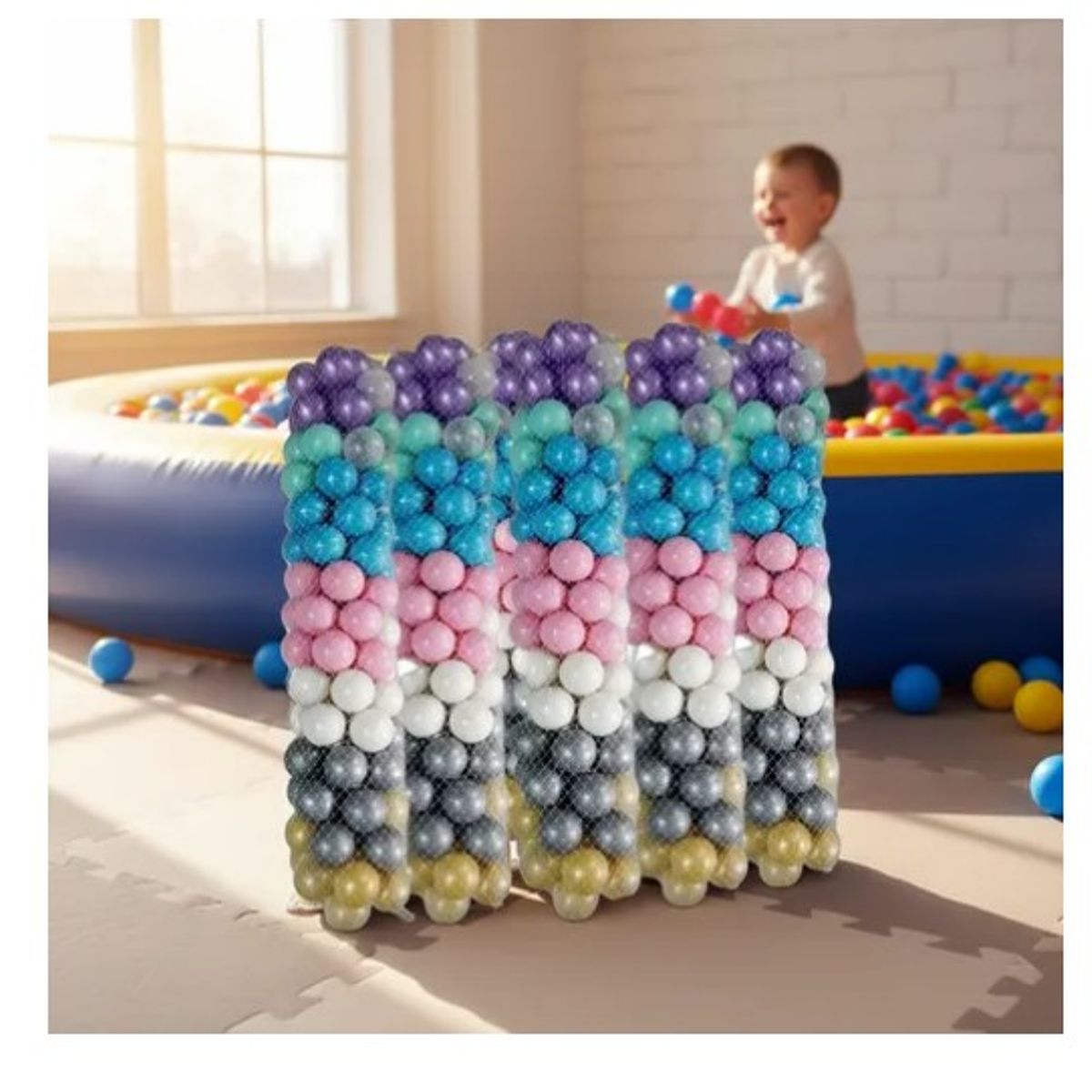 GENERICO - 300 PELOTAS PARA PISCINA COLORES PASTEL