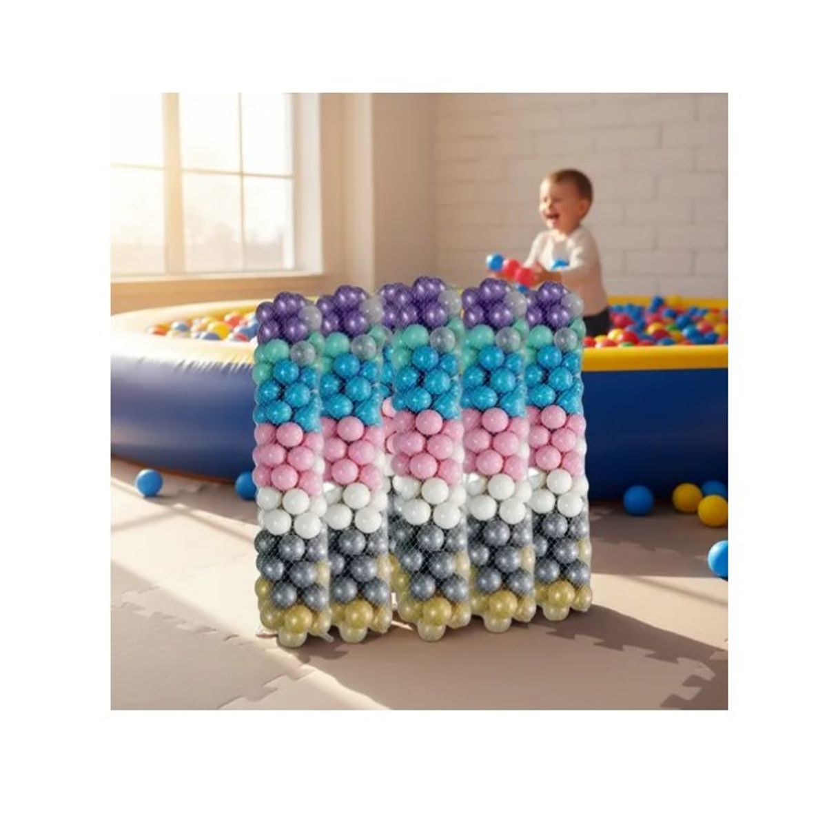 GENERICO - 300 PELOTAS PARA PISCINA COLORES PASTEL