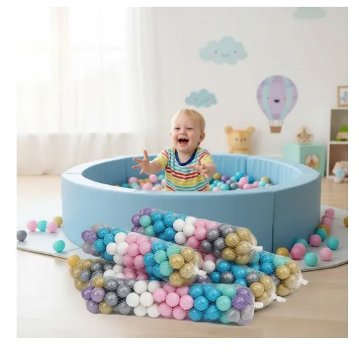 GENERICO - 300 PELOTAS PARA PISCINA COLORES PASTEL