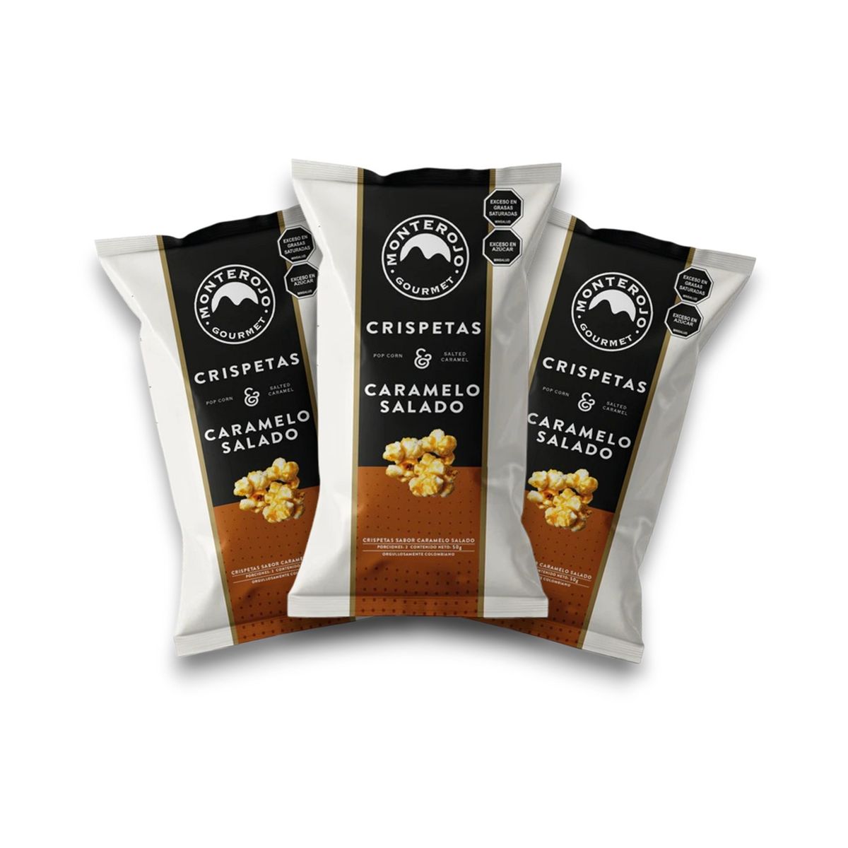 GARABATOS - Crispetas Caramelo Salado Monterojo 50 gr X3 Uds