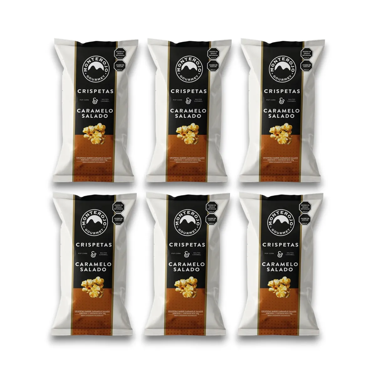 GARABATOS - Crispetas Caramelo Salado Monterojo 50 gr X6 Uds