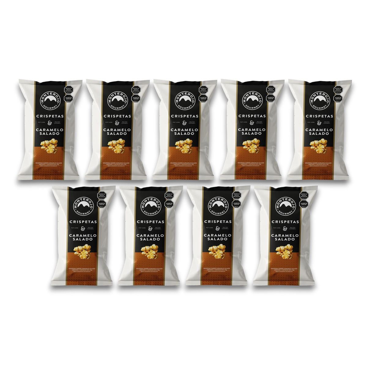 GARABATOS - Crispetas Caramelo Salado Monterojo 50 gr X9 Uds
