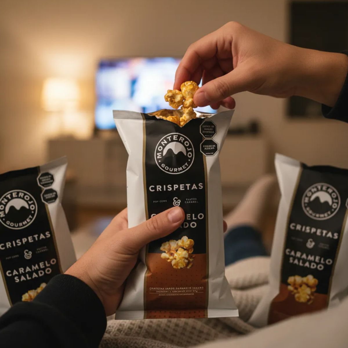 GARABATOS - Crispetas Caramelo Salado Monterojo 50 gr X9 Uds