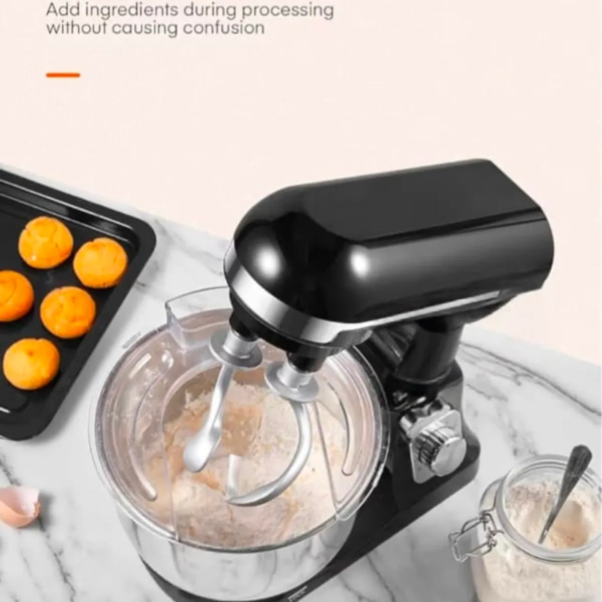 RENAHOUSE - Batidora amasadora profesional planetaria potente 500 watts 5.3L taza de acero