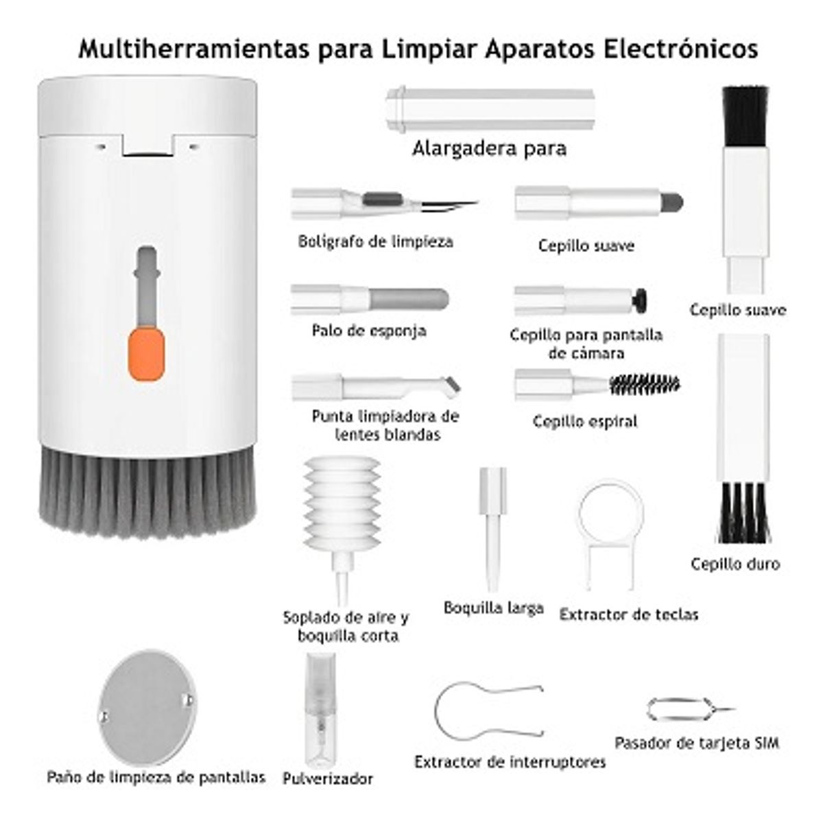 GENERIC - Kit De Limpieza Para Pc 20 En 1 Limpiador De Teclado