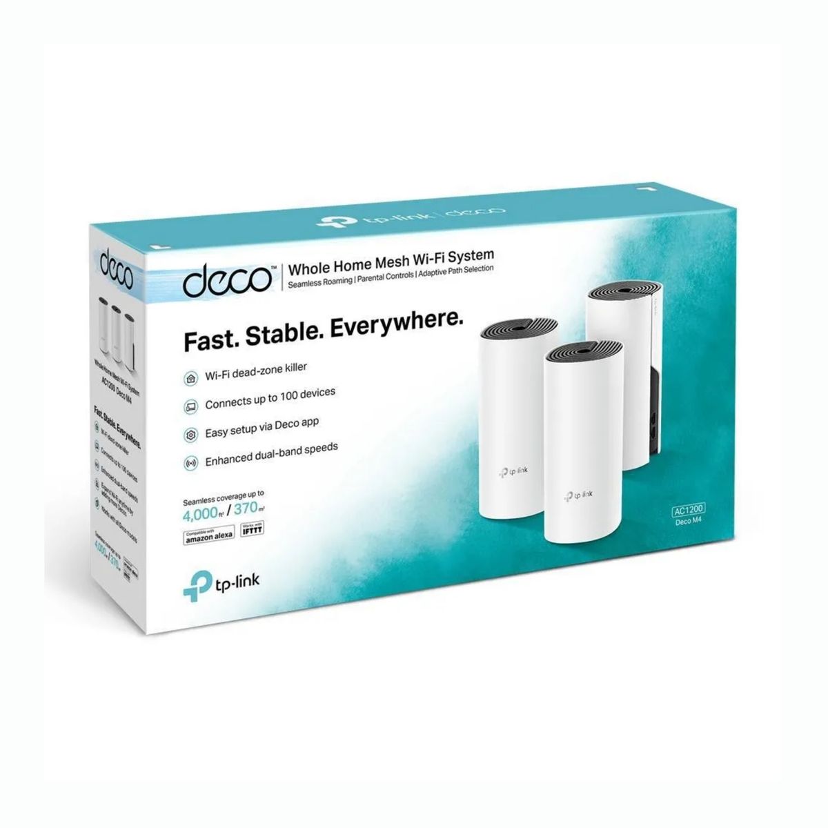 TP LINK - DECO M4 AC1200 GIGABIT Sistema de Wi-Fi en malla para toda la casa