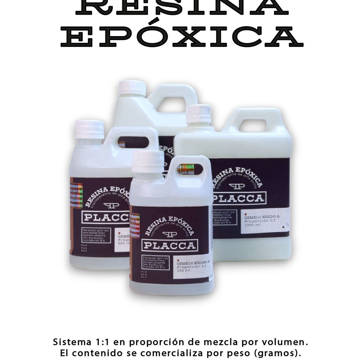 GENERICO - Resina Epóxica 11 Gemelo A + B 1KG. - Acabado Brillante Alta Transparencia