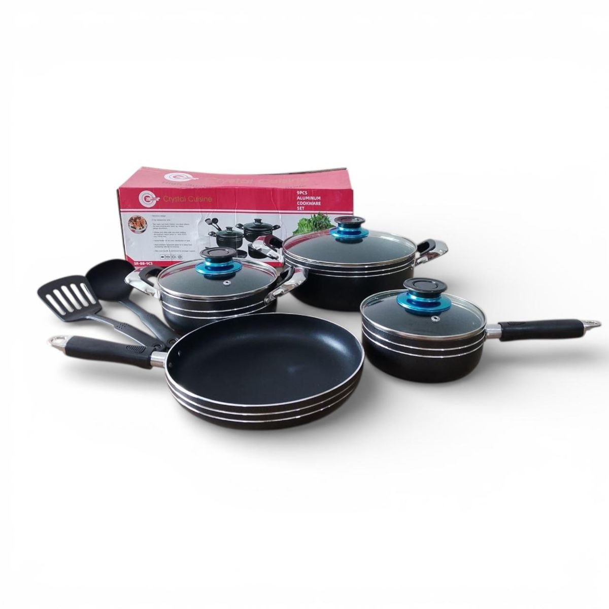 CRISTAL - Batería Olla Juego Cristal Cuisine Ref Sr-bb-9cs 9 Piezas