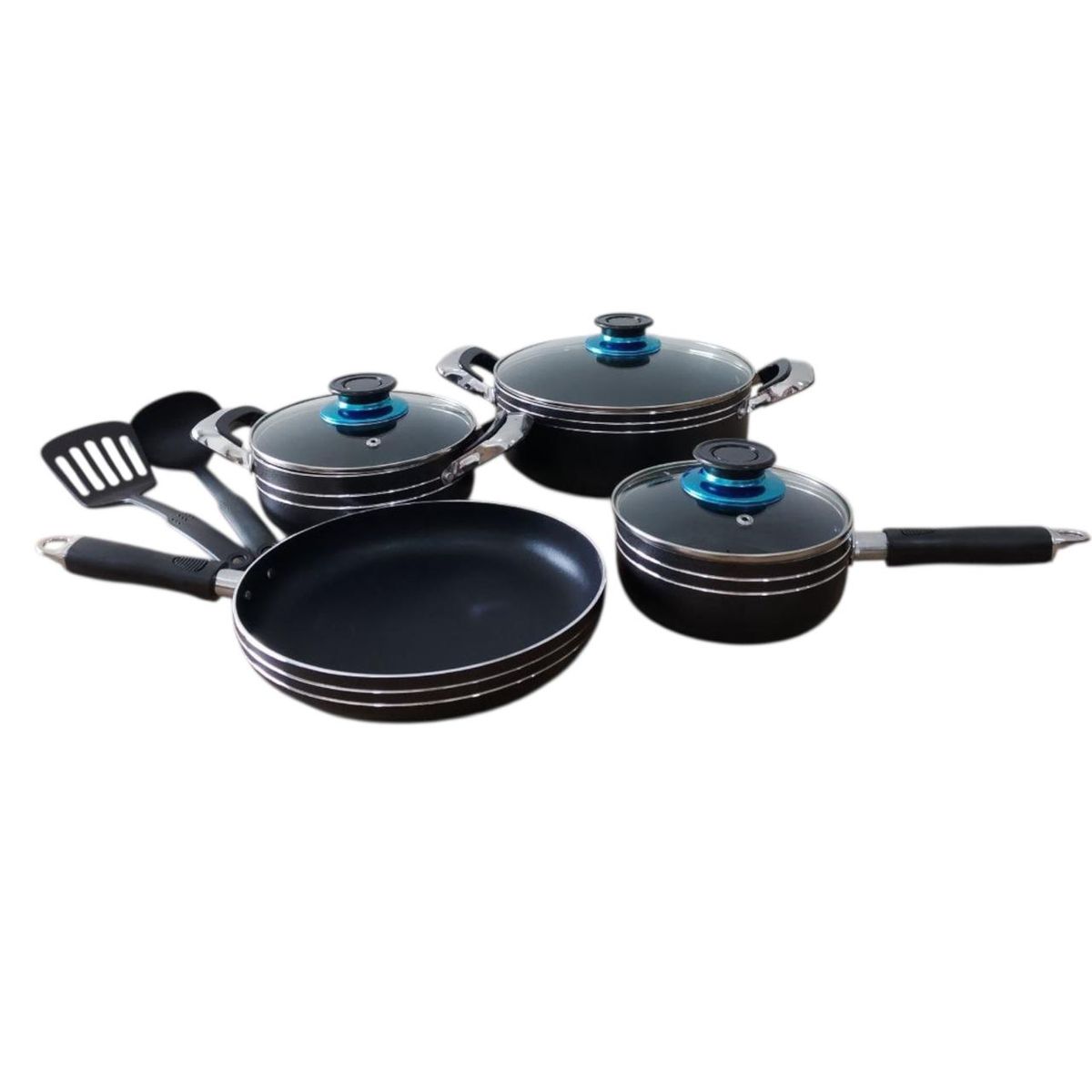 CRISTAL - Batería Olla Juego Cristal Cuisine Ref Sr-bb-9cs 9 Piezas