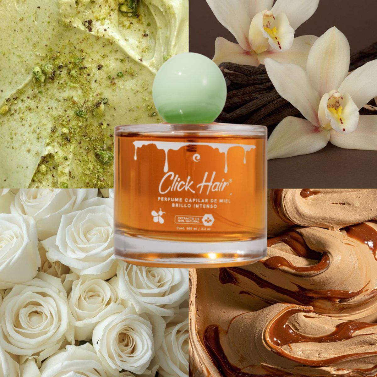 CLICK HAIR - PERFUME CAPILAR DE MIEL BRILLO INTENSO PISTACHO