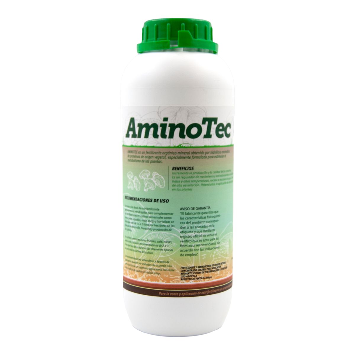NUTERRAL - Fertilizante Liquido Orgánico Mineral AMINOTEC Aminoácidos 1 Litro Nuterral