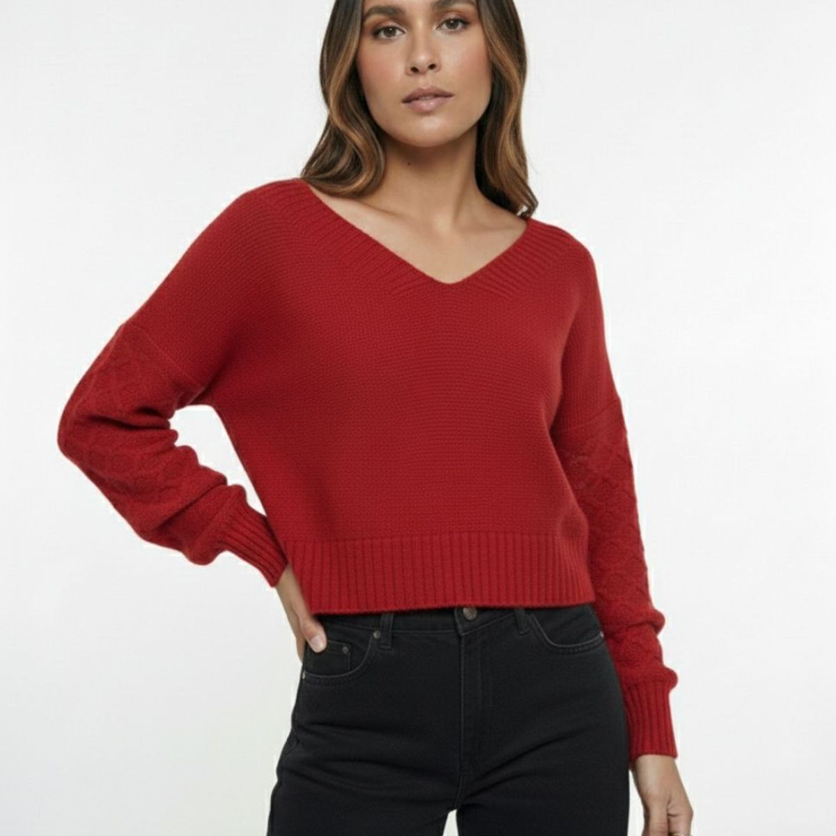 MOLGOA - Suéter para Mujer Cuello Alto -The  Petra