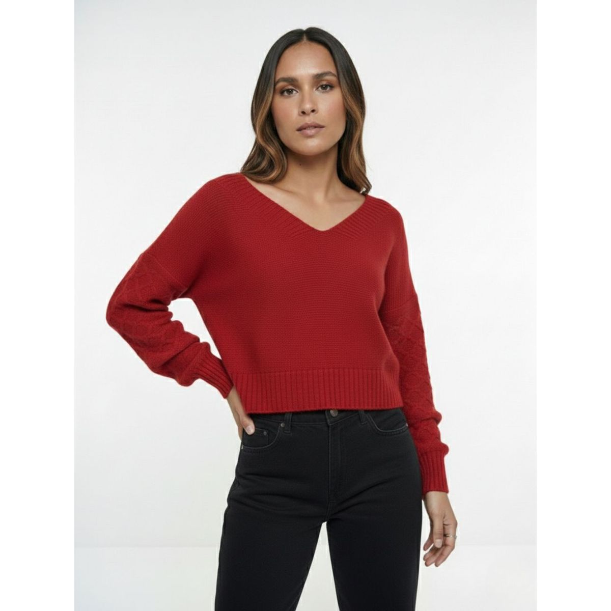 MOLGOA - Suéter para Mujer Cuello Alto -The  Petra