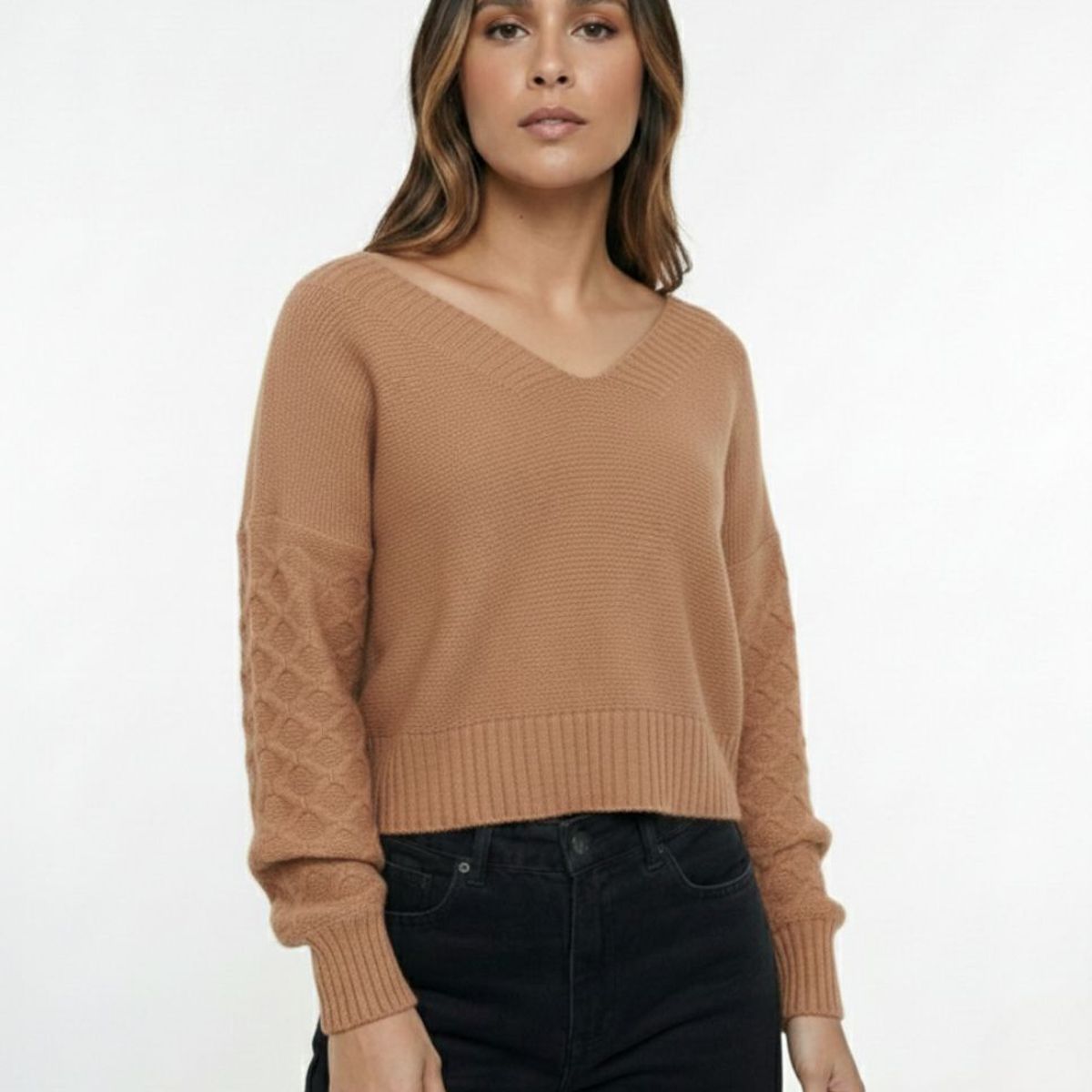 MOLGOA - Suéter para Mujer Cuello Alto -The  Petra