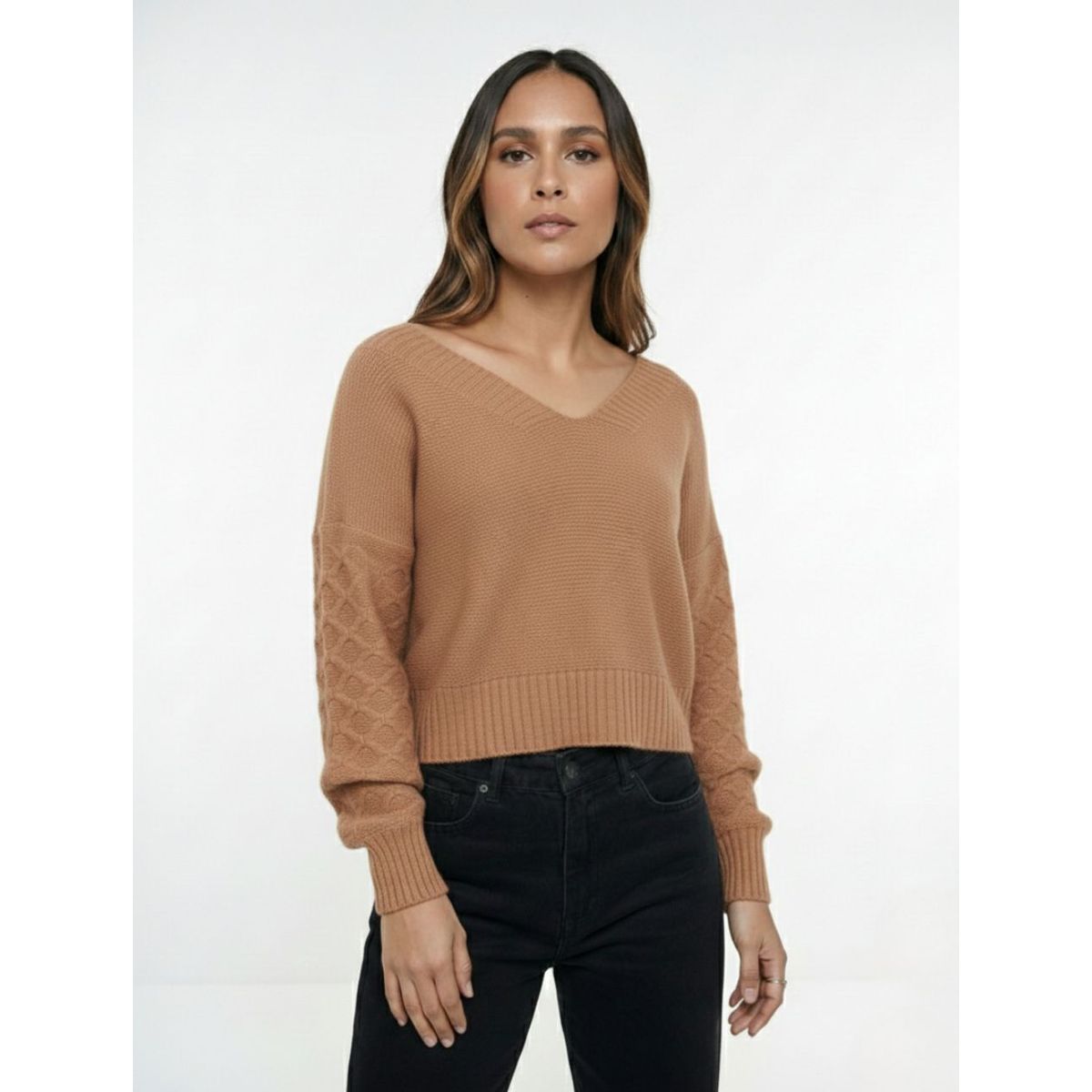 MOLGOA - Suéter para Mujer Cuello Alto -The  Petra