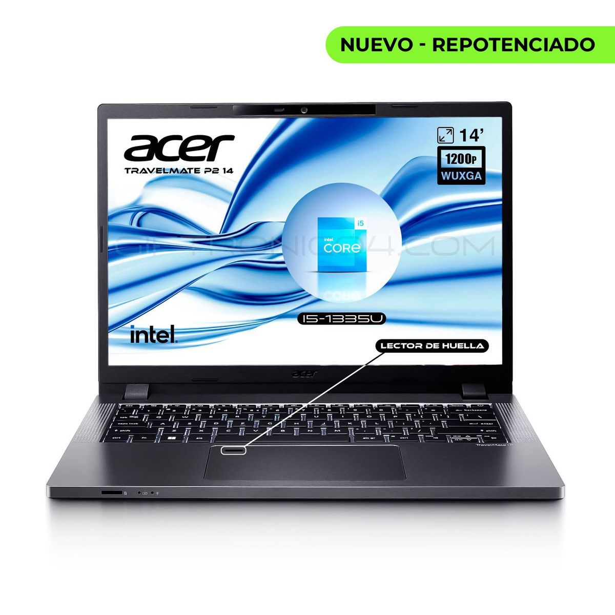 ACER - Portátil Acer TravelMate P2 14 WUXGA IPS  Intel i5-1335U  24GB RAM 512GB SSD  Gris