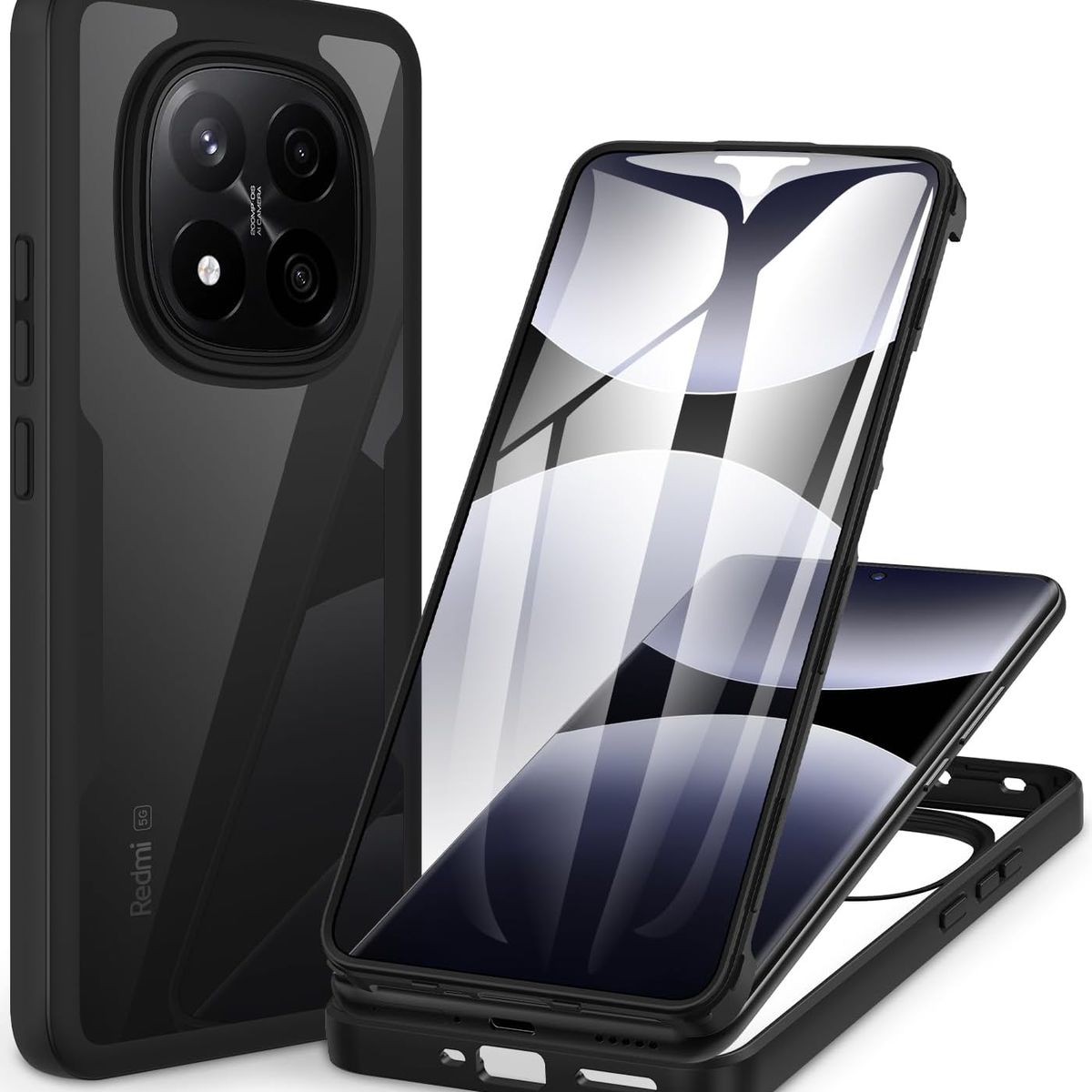 GENERICO - Estuche Protector Funda 360 Para Redmi note 15 Pro 5G Negro