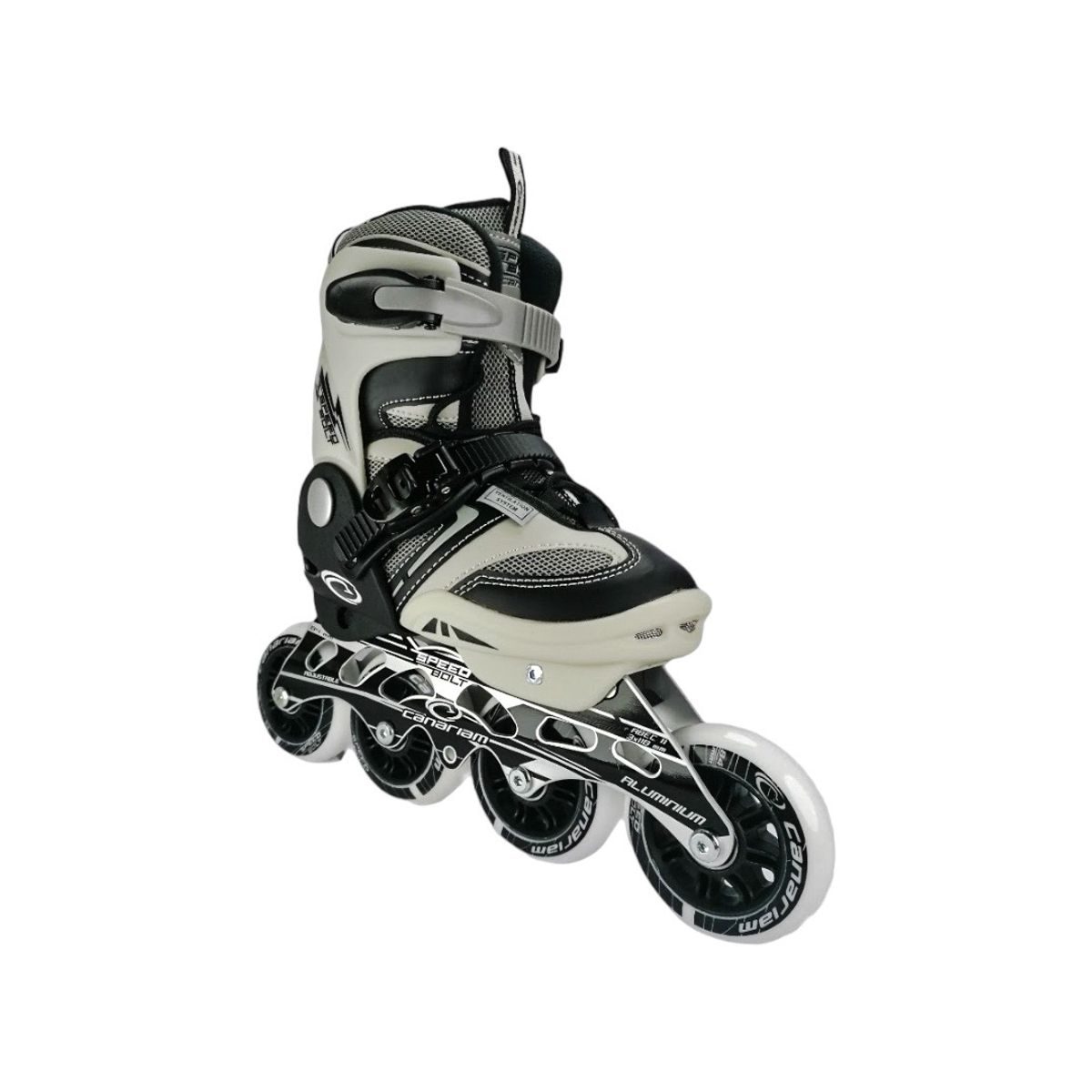 CANARIAM - Patines En Linea Semiprofesionales Canariam Speed Bolt L 37 Ajustables a 40 Negro