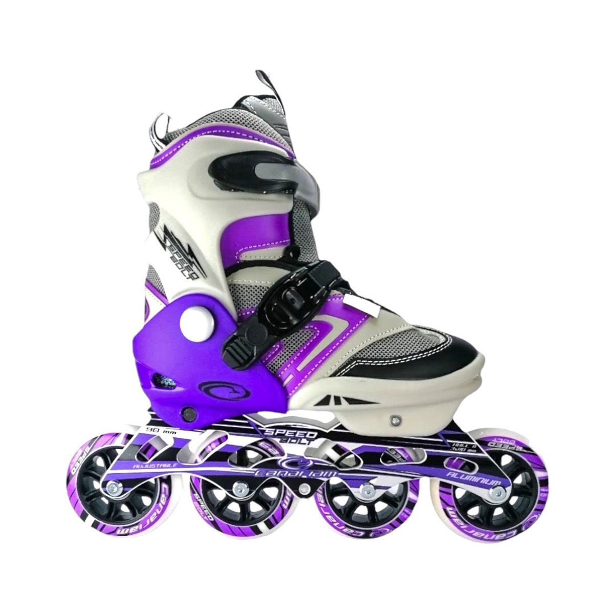 CANARIAM - Patines En Linea Semiprofesionales Canariam Speed Bolt L 37 Ajustables a 40 Morado
