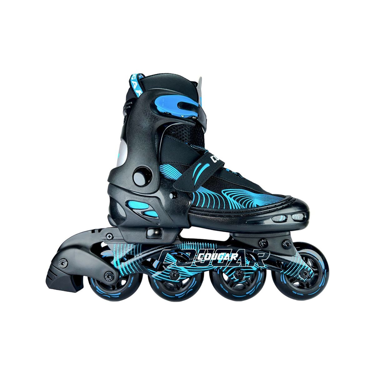 COUGAR - Patines En Linea Semiprofesionales Cougar MZS833LG L 38 Ajustables a 41 Azul