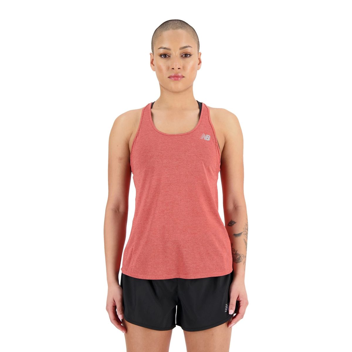 NEW BALANCE - Camisa Deportiva New Balance Original Impact Run Rojo Mujer