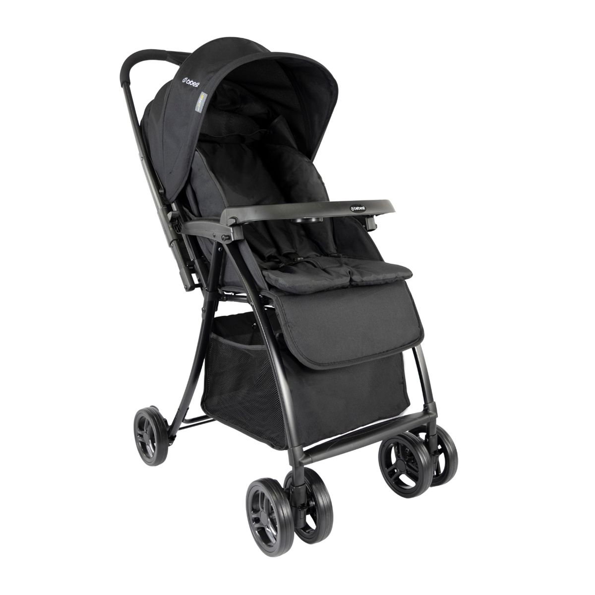 BEBESIT - Coche Reversible para Bebé Golf Negro Plegado compacto